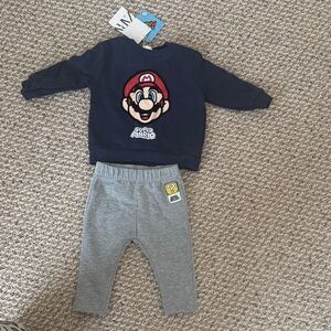 NWT Super Mario Kids pant and shirt set